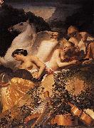 Caesar van Everdingen Four Muses and Pegasus on Parnassus oil painting